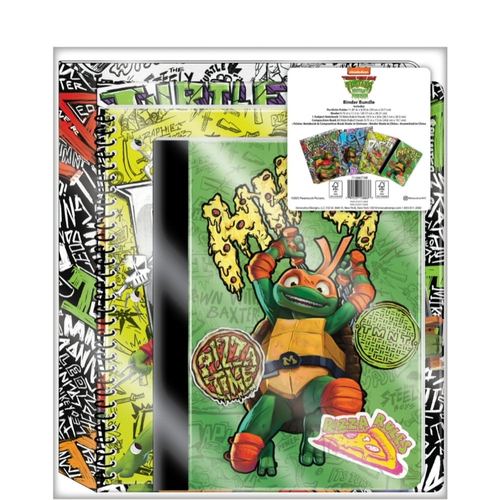 Nickelodeon Teenage Mutant Ninja Turtles Stationery Bundle 4 pieces